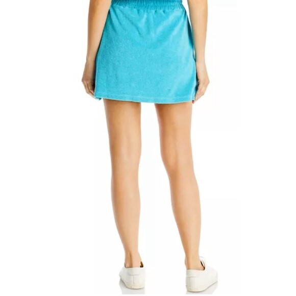 Monrow Skirt Womans XL Blue French Short Pockets Elastic Waist Ranning‎ Walking - Picture 2 of 9